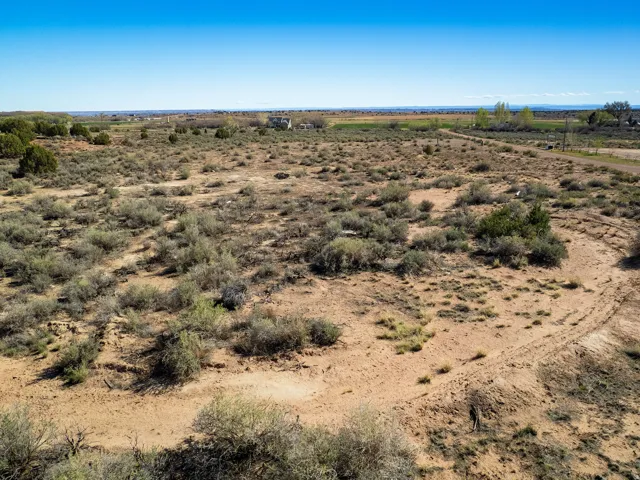 Aerial view of sparsely populated area featuring a desert landscape