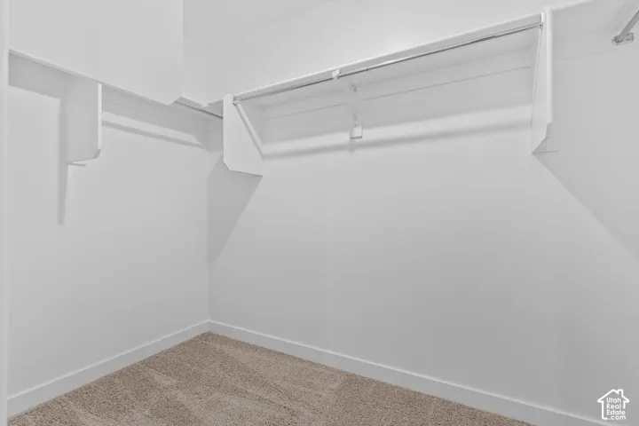 Walk in closet featuring carpet