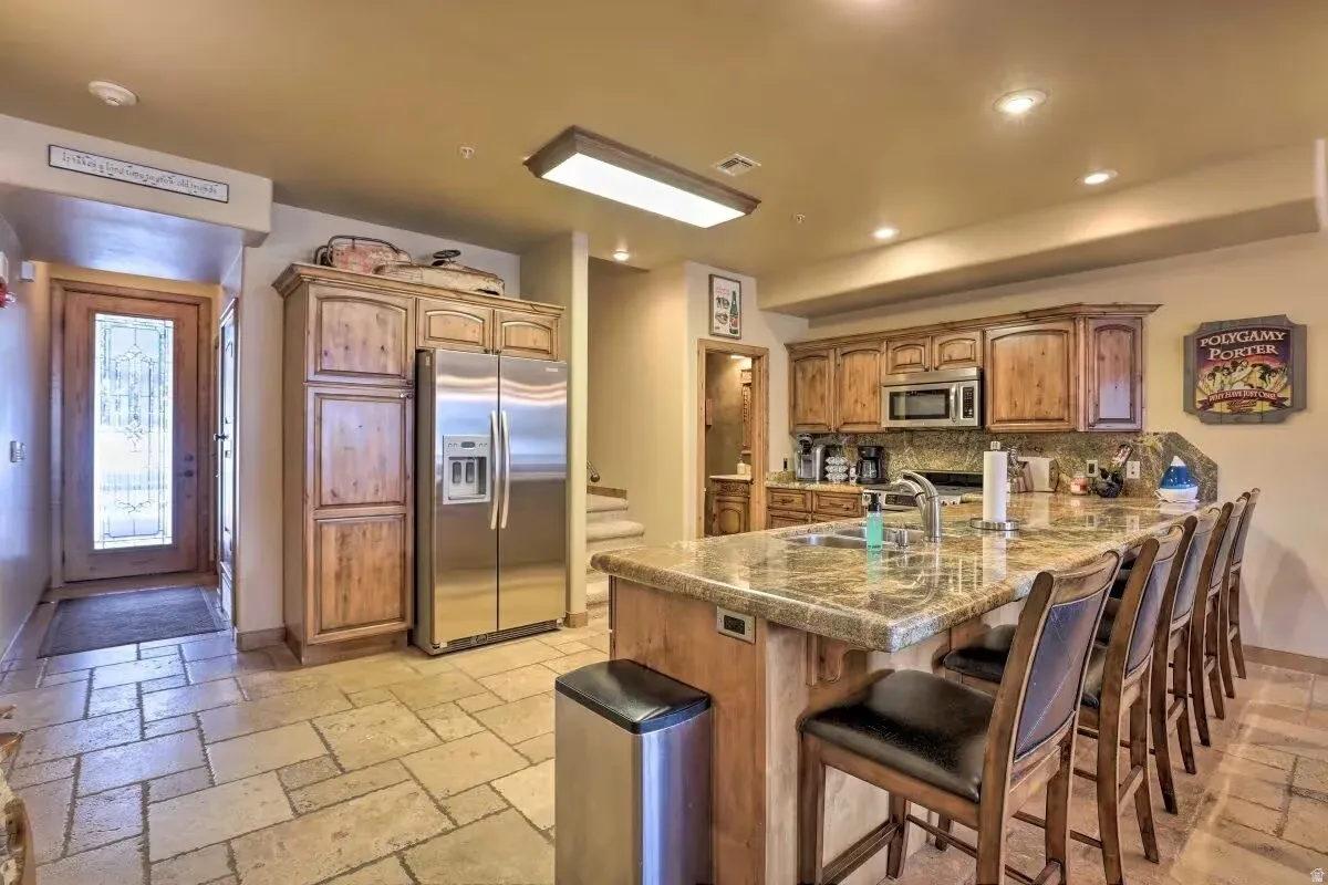 Kitchen with a breakfast bar