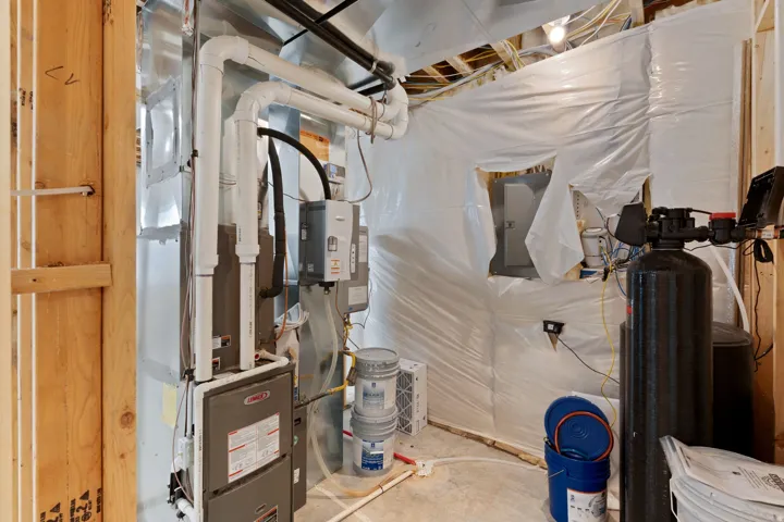 Utilities with heating unit and electric panel