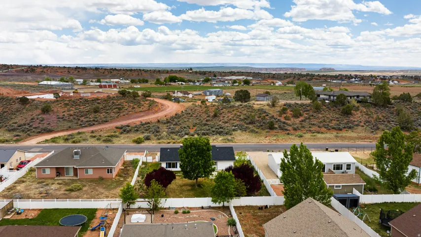 Aerial view of residential area