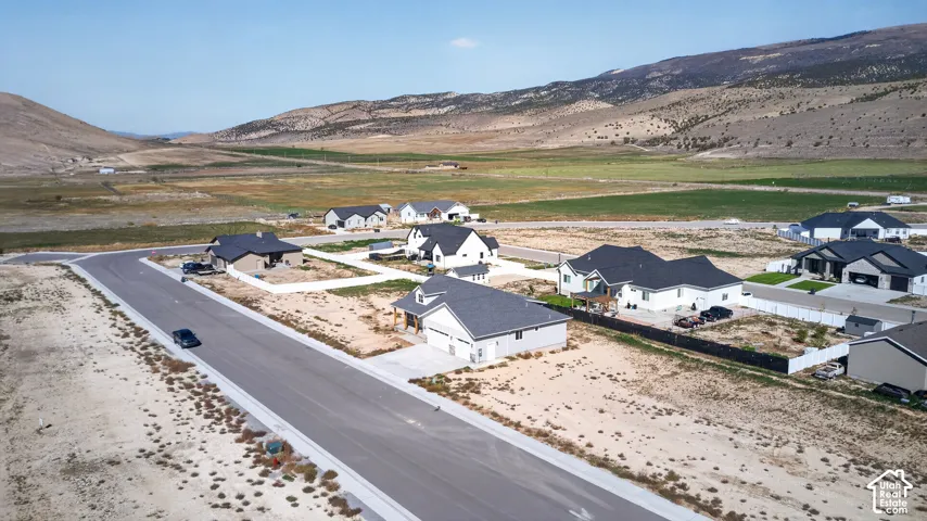 Newly constructed neighborhood with paved streets and established homes