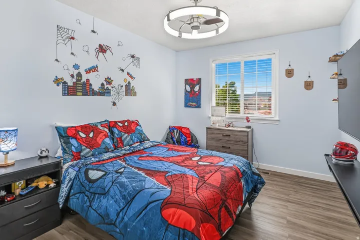 Bedroom featuring wood finished floors