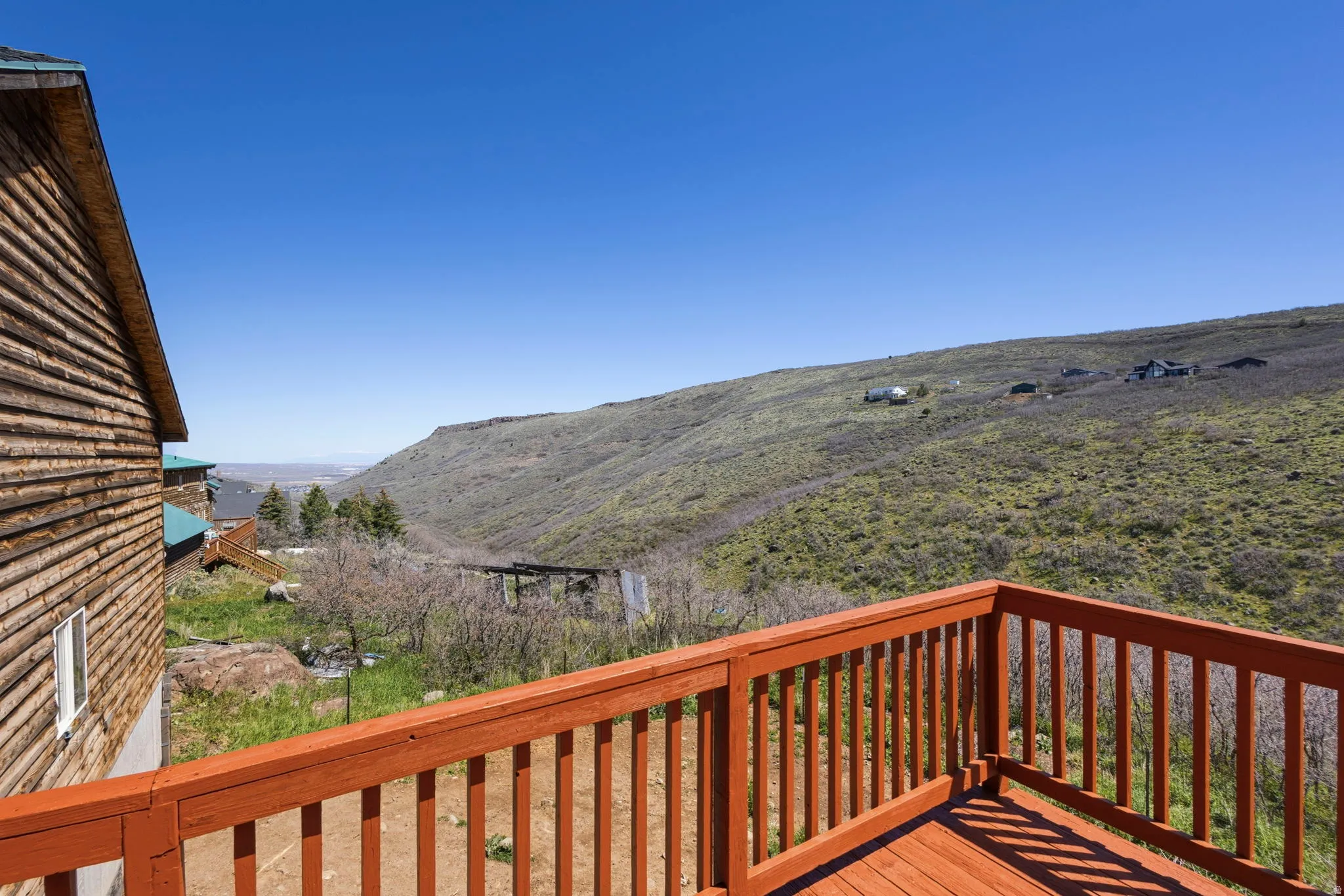 Deck with a mountain view