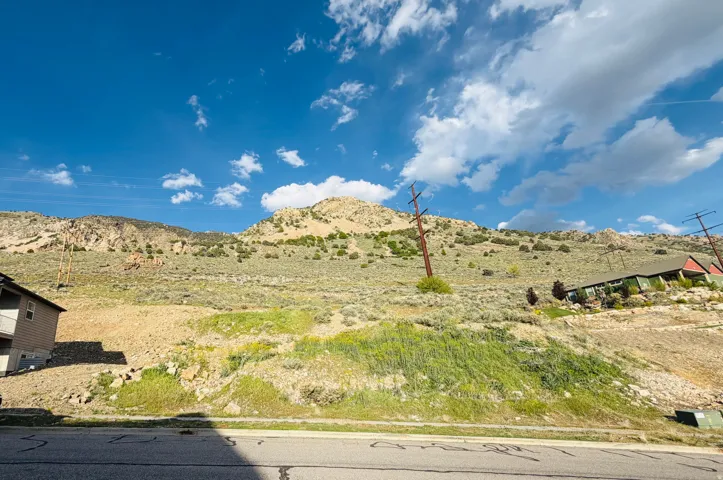 Expansive hillside lot featuring natural vegetation and distant mountain ranges