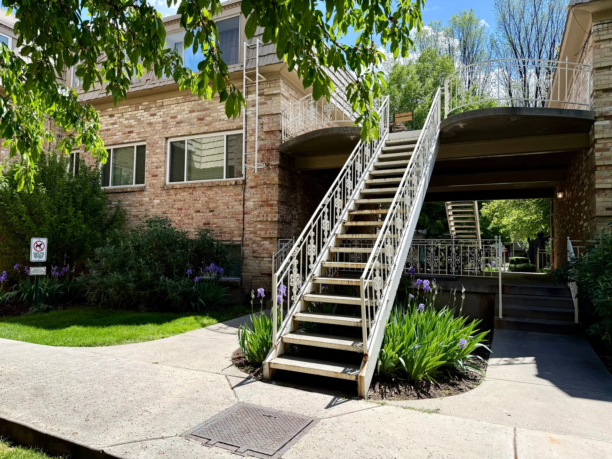 Stairs leading to community sundeck