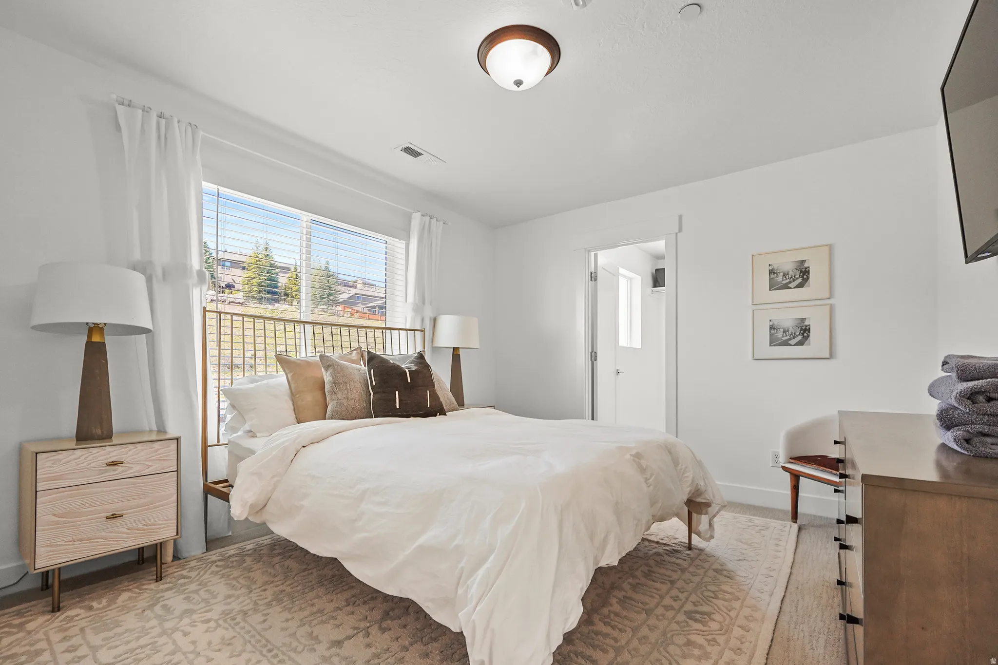 Bedroom with baseboards