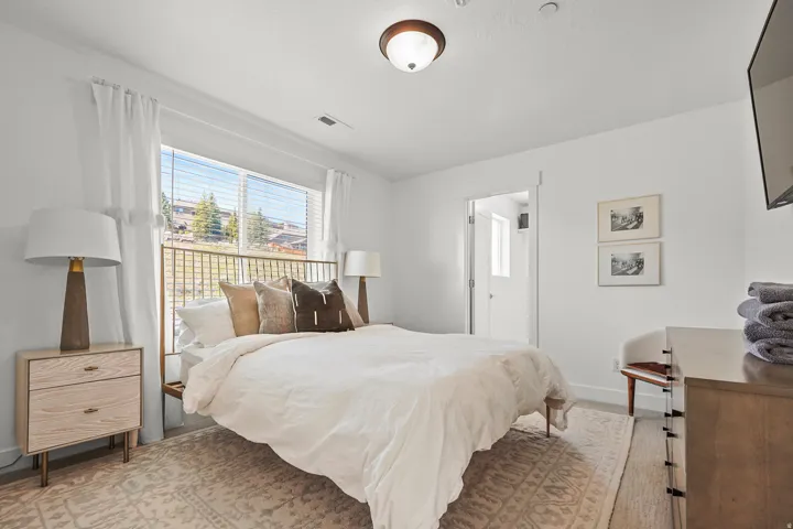 Bedroom with baseboards