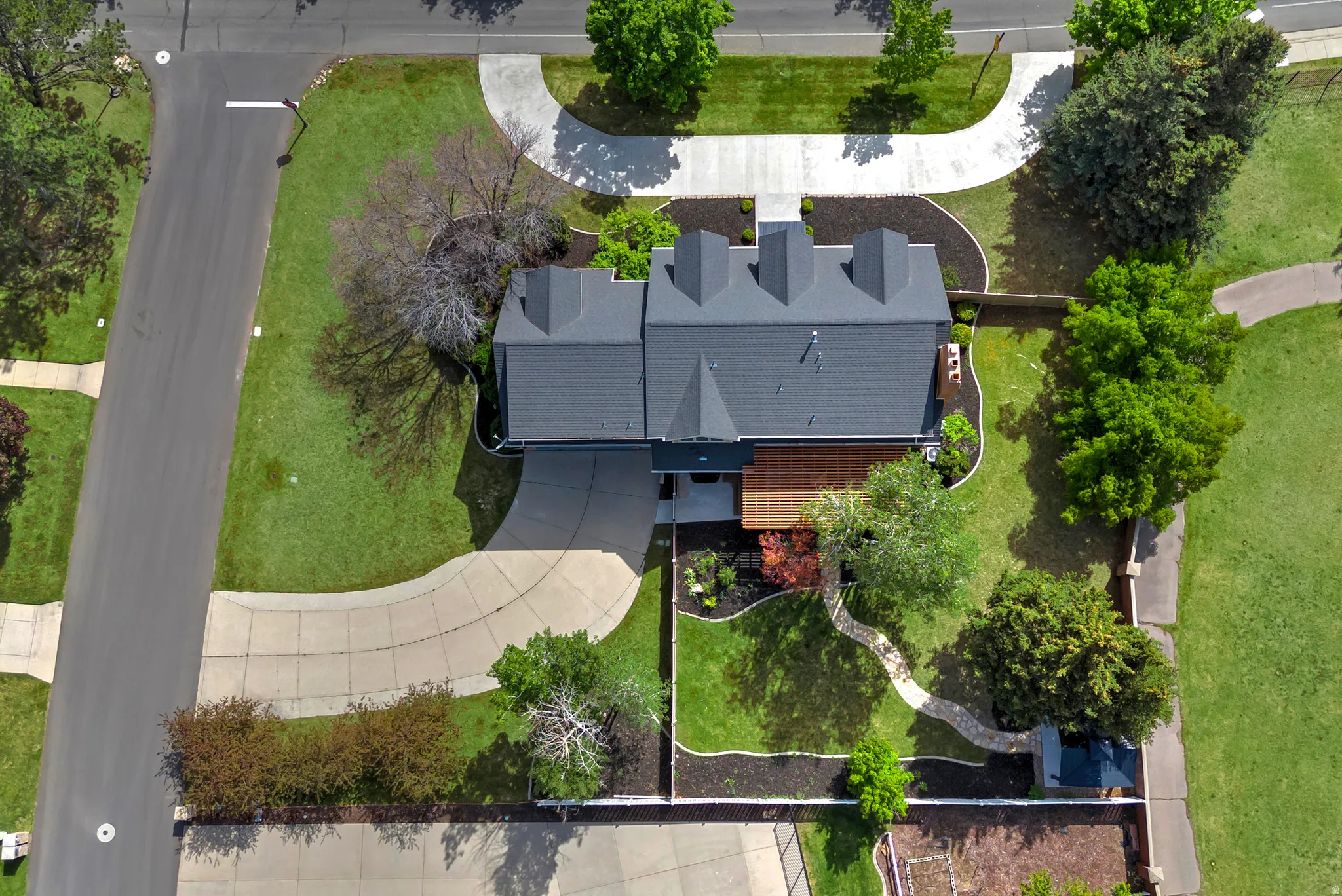 View from above of property