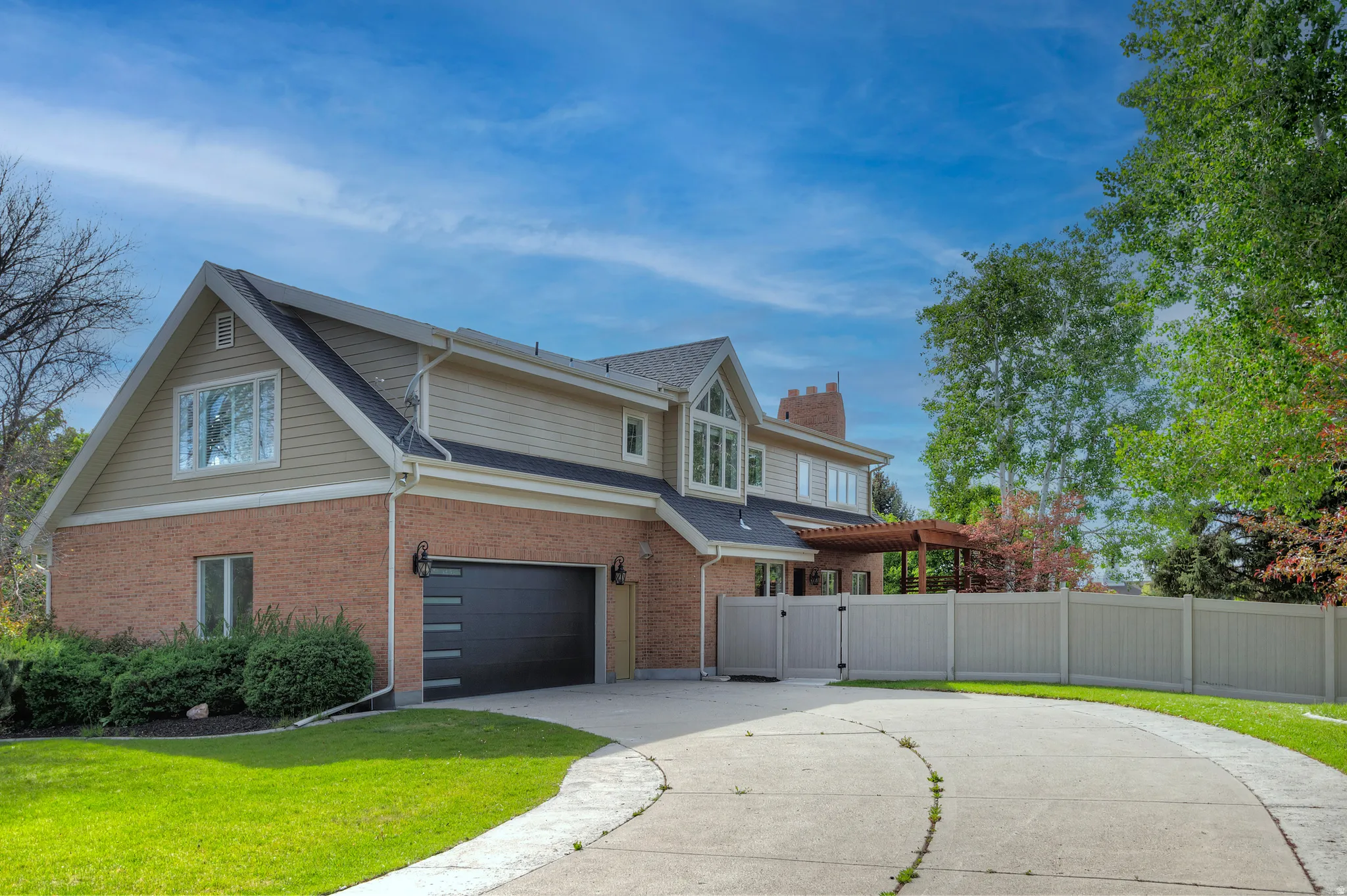 Double garage with plenty of room to add another garage.