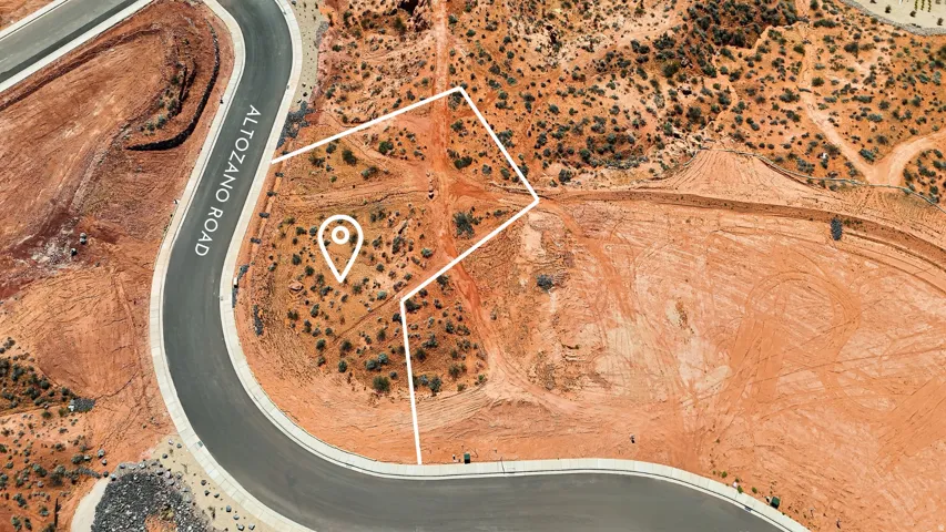 Aerial Survey. Depicting the property boundary and its orientation to Altozano Road