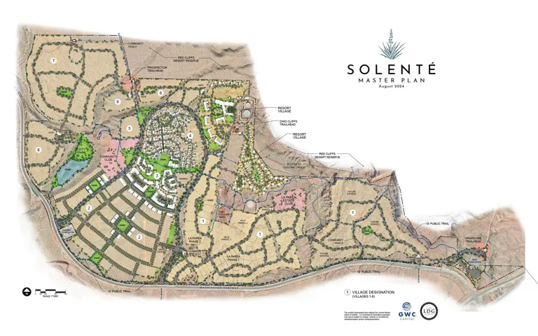 Master Plan. Outlining the proposed layout and designated areas for the property