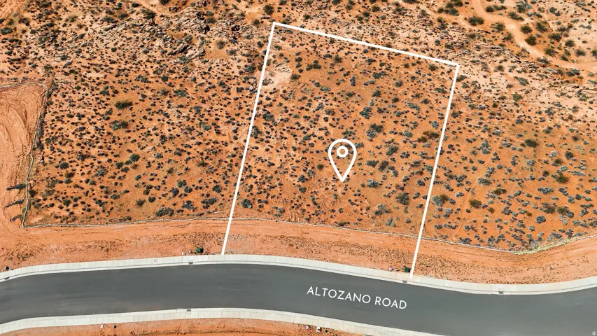 Aerial Map. Depicting the property boundaries and location along Altozano Road