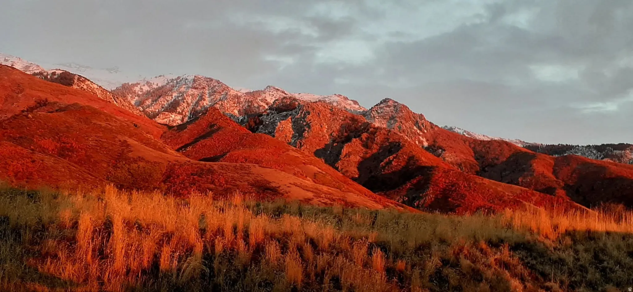 Sunset deck mountains views