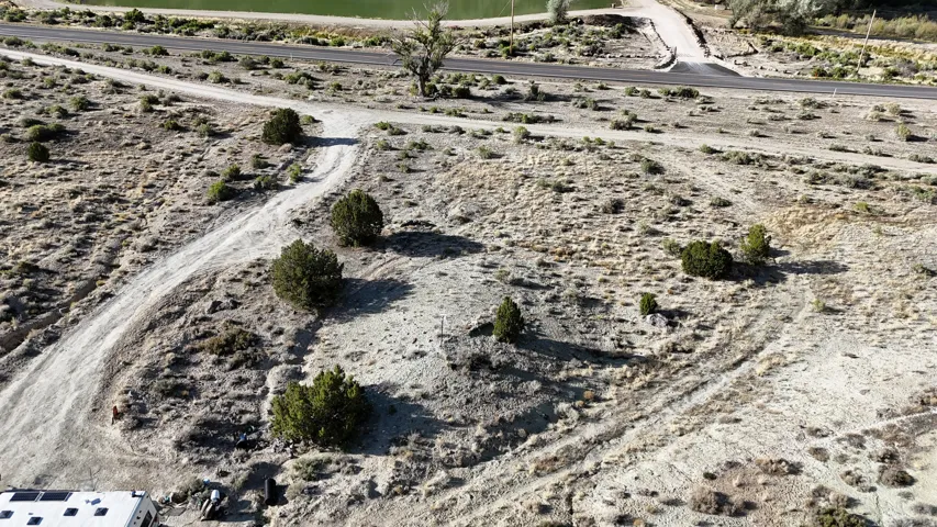 Expansive undeveloped lot featuring natural vegetation and a gravel access road