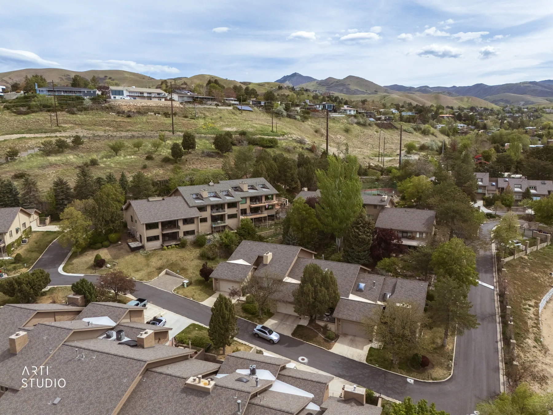 Aerial view of property