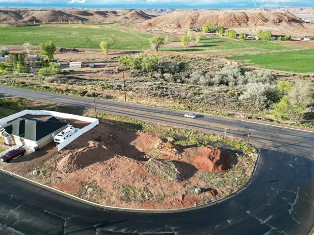 Aerial perspective showcasing a residential lot looking NORTH
