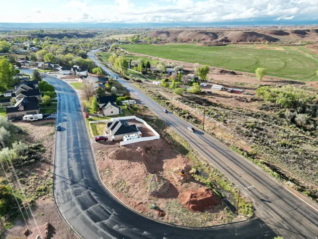 Aerial perspective showcasing a residential lot looking NORTH WEST