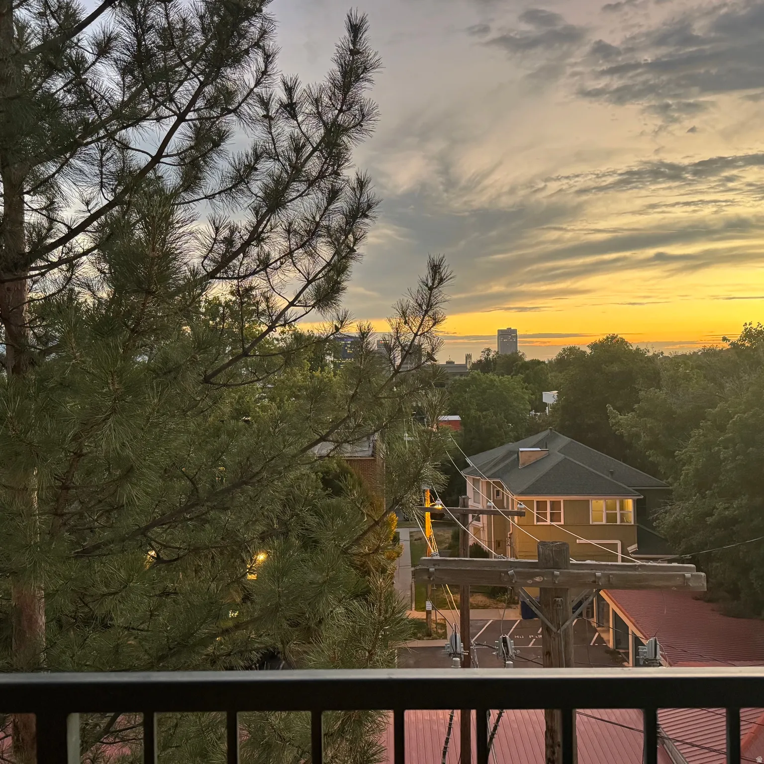 Sunset views from the balcony