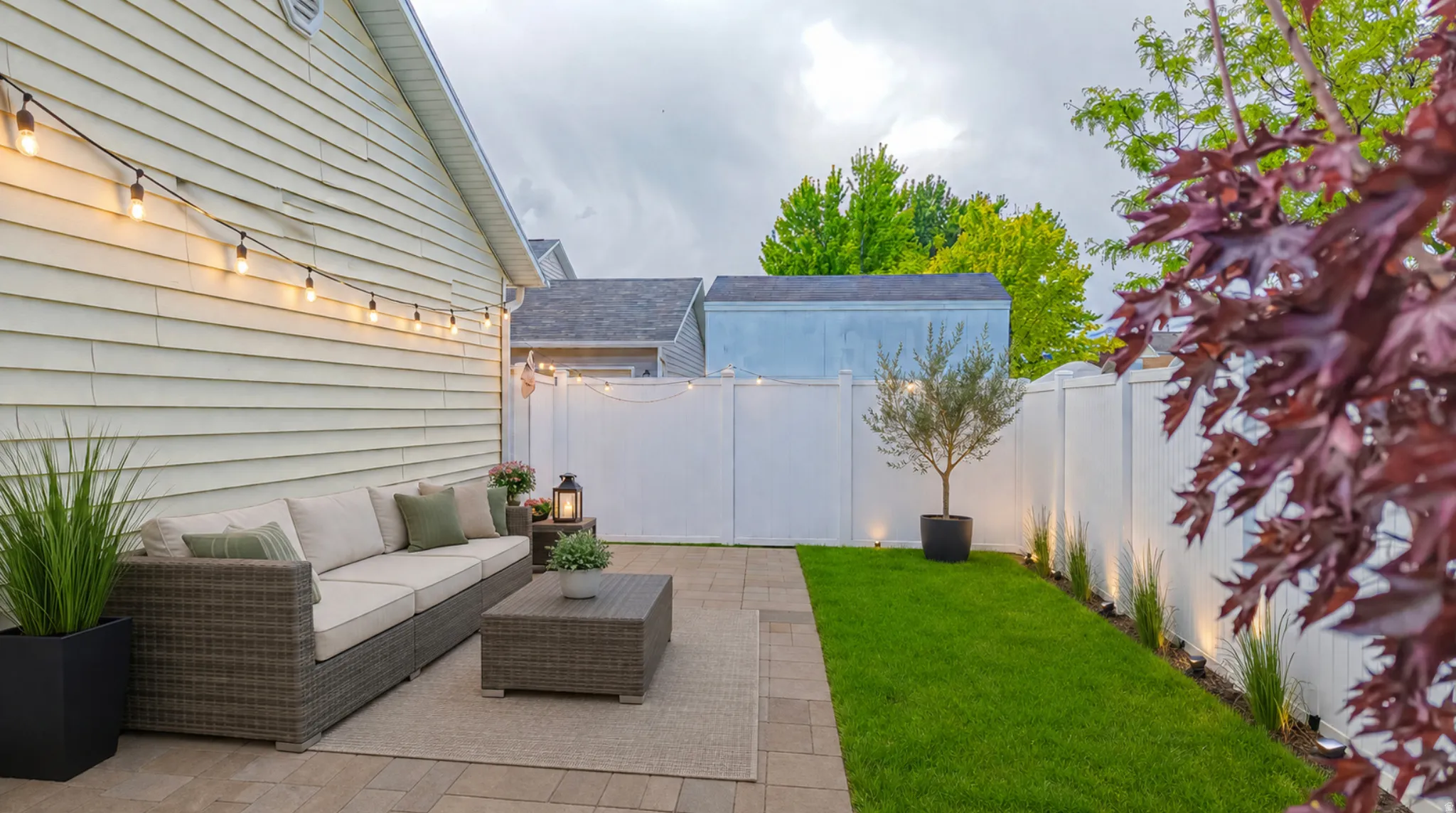 Virtually staged with possible future outdoor living space options.