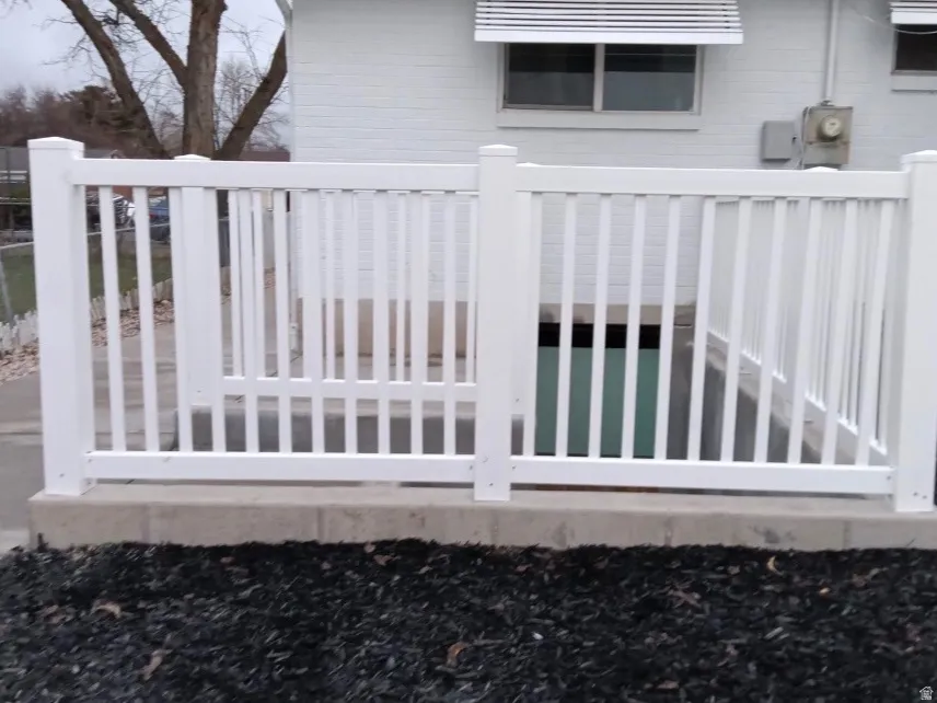 Gate featuring a wooden deck