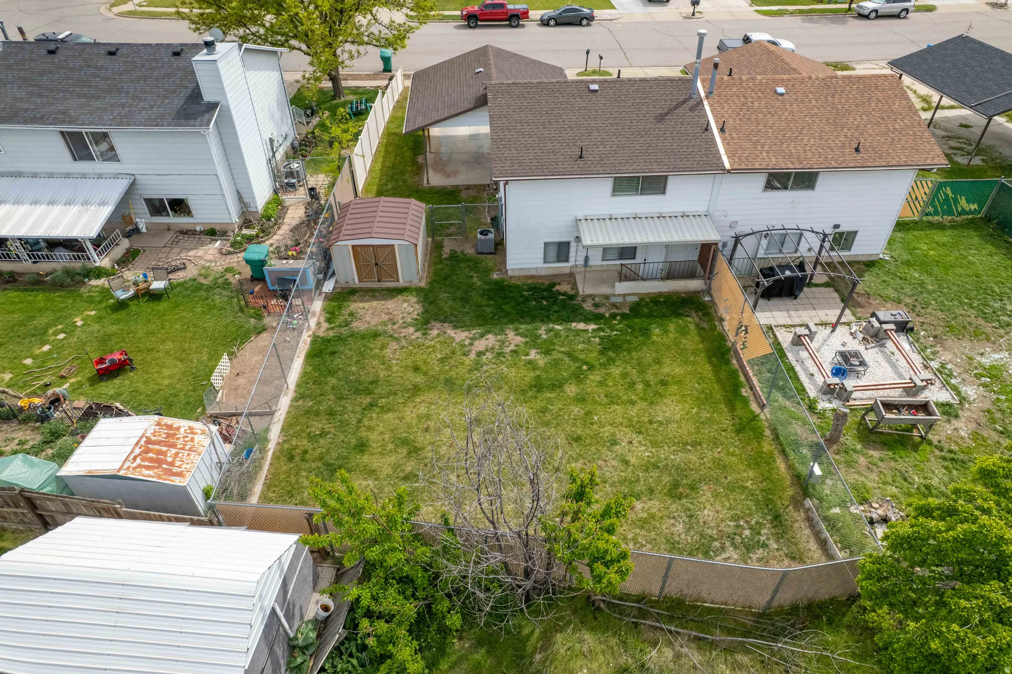 View from above of property