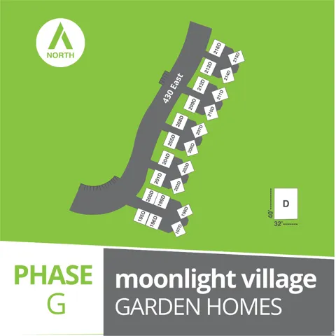 Site Plan. Illustrating the property layout and individual unit designations for Moonlight Village Garden Homes Phase G