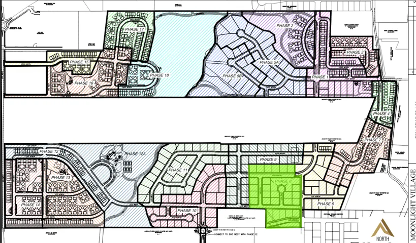 Master plan. Illustrating the phased development of the property