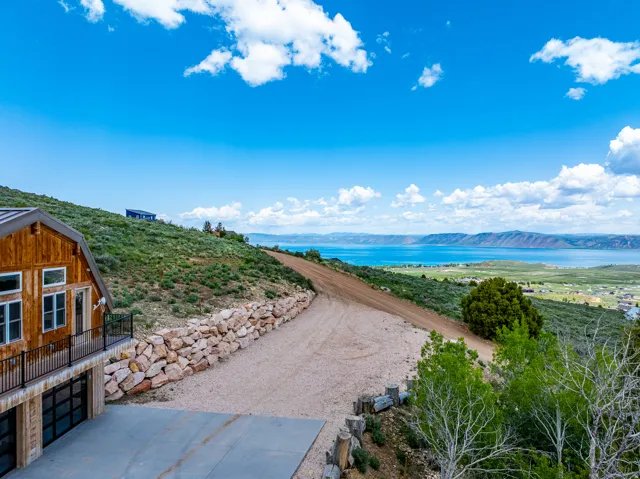 Water view featuring mountains