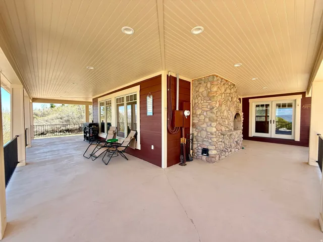 View of patio / terrace with french doors and area for grilling