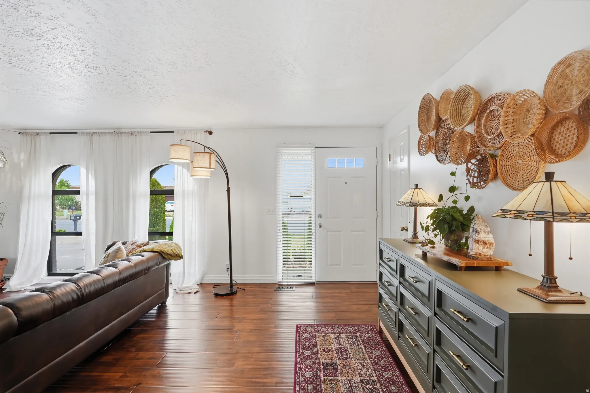 Hardwood-finish flooring throughout