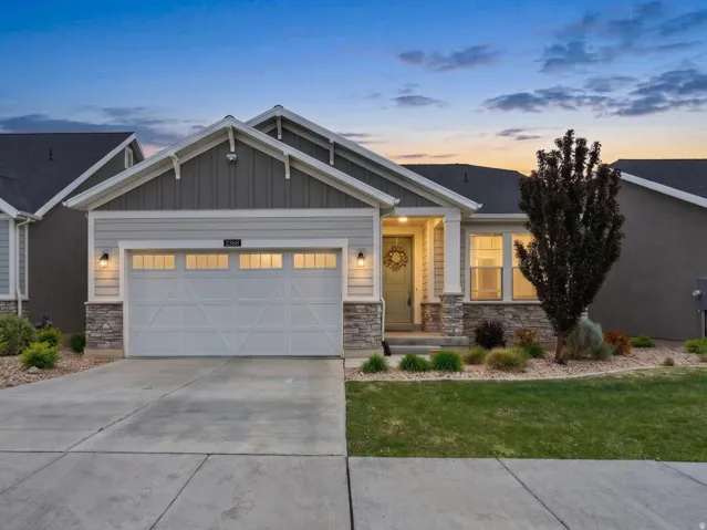 Contemporary single-story residence with a two-car garage