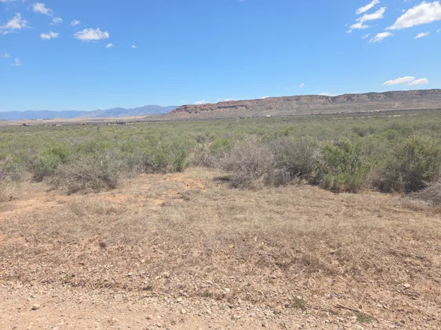 Expansive vacant land featuring a natural landscape of arid vegetation and a distant mountain range