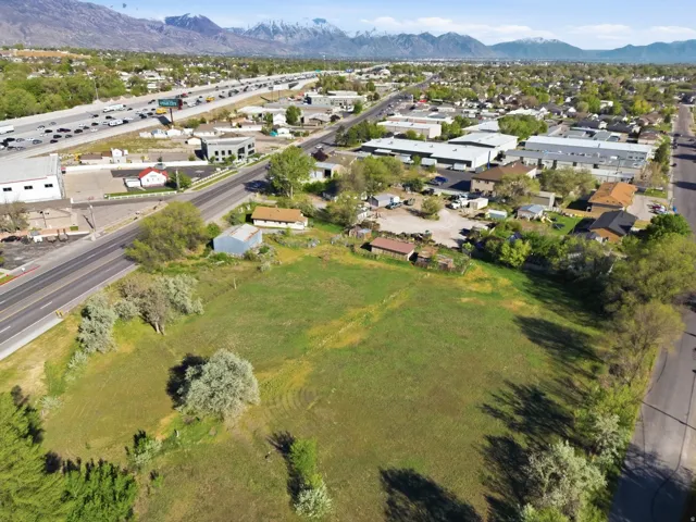 Expansive green space featuring mature trees and a residential street frontage
