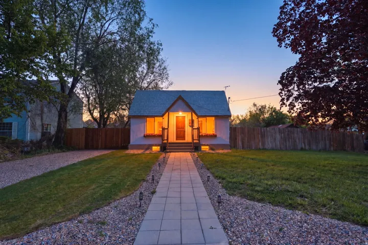 View of front of home featuring covered porch
