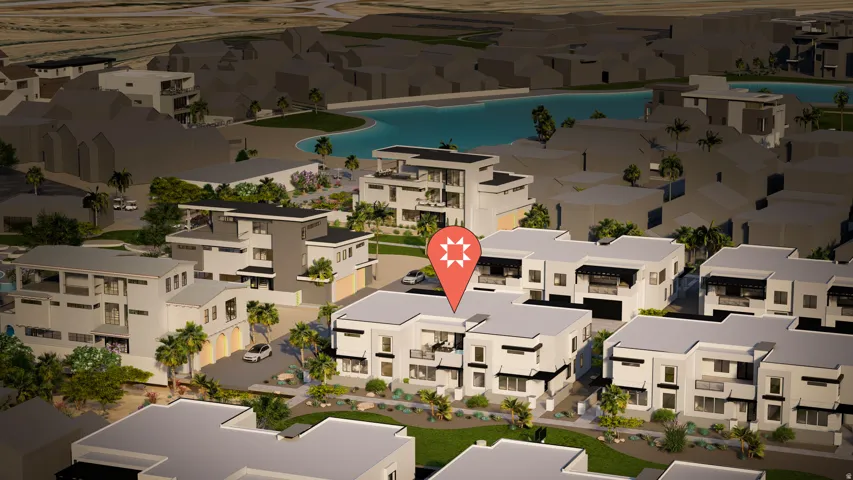 Modern multi-story residential architecture with flat roofs