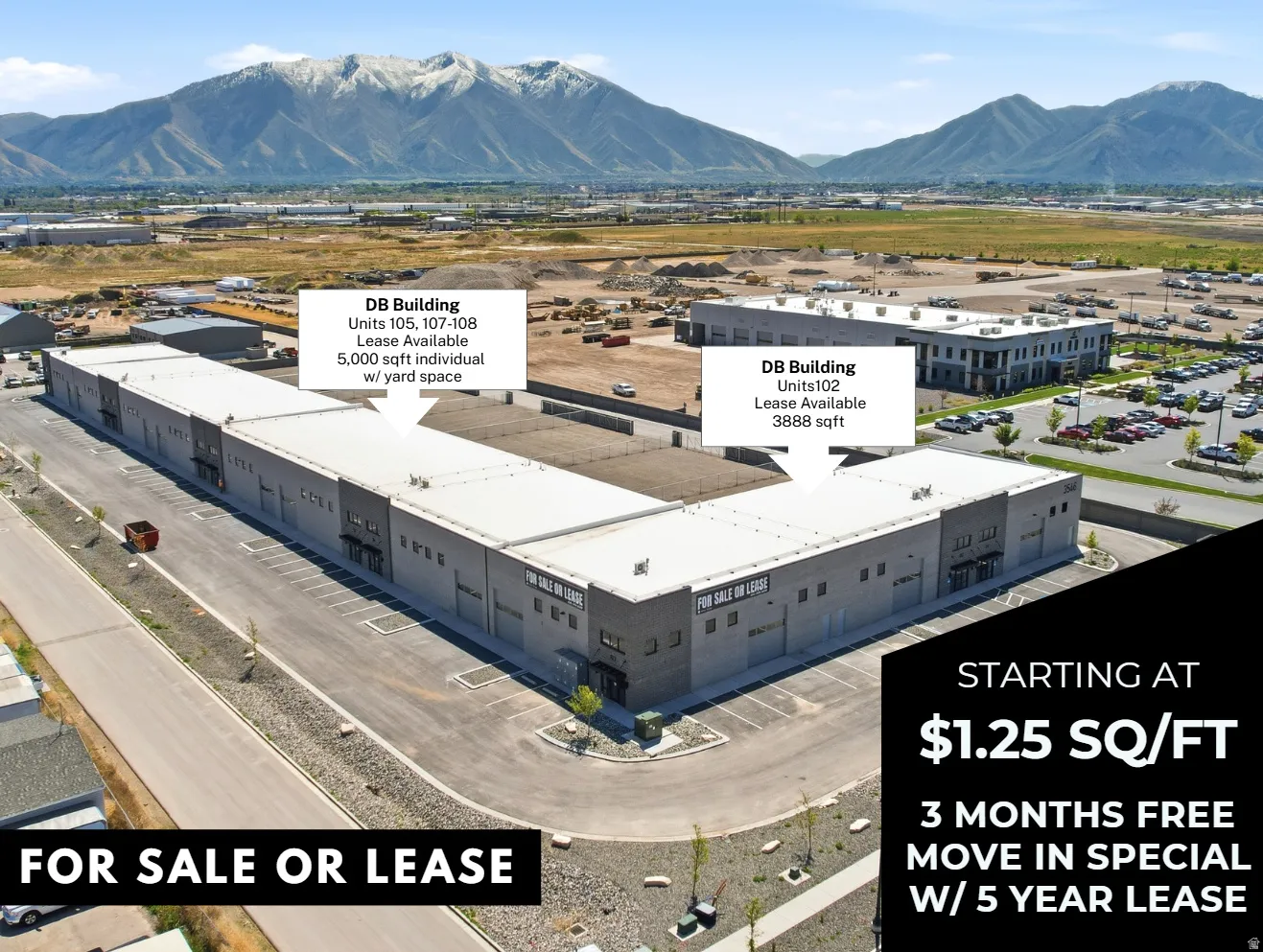 Real Estate Marketing Image. Detailing property availability, pricing, and lease incentives for the property