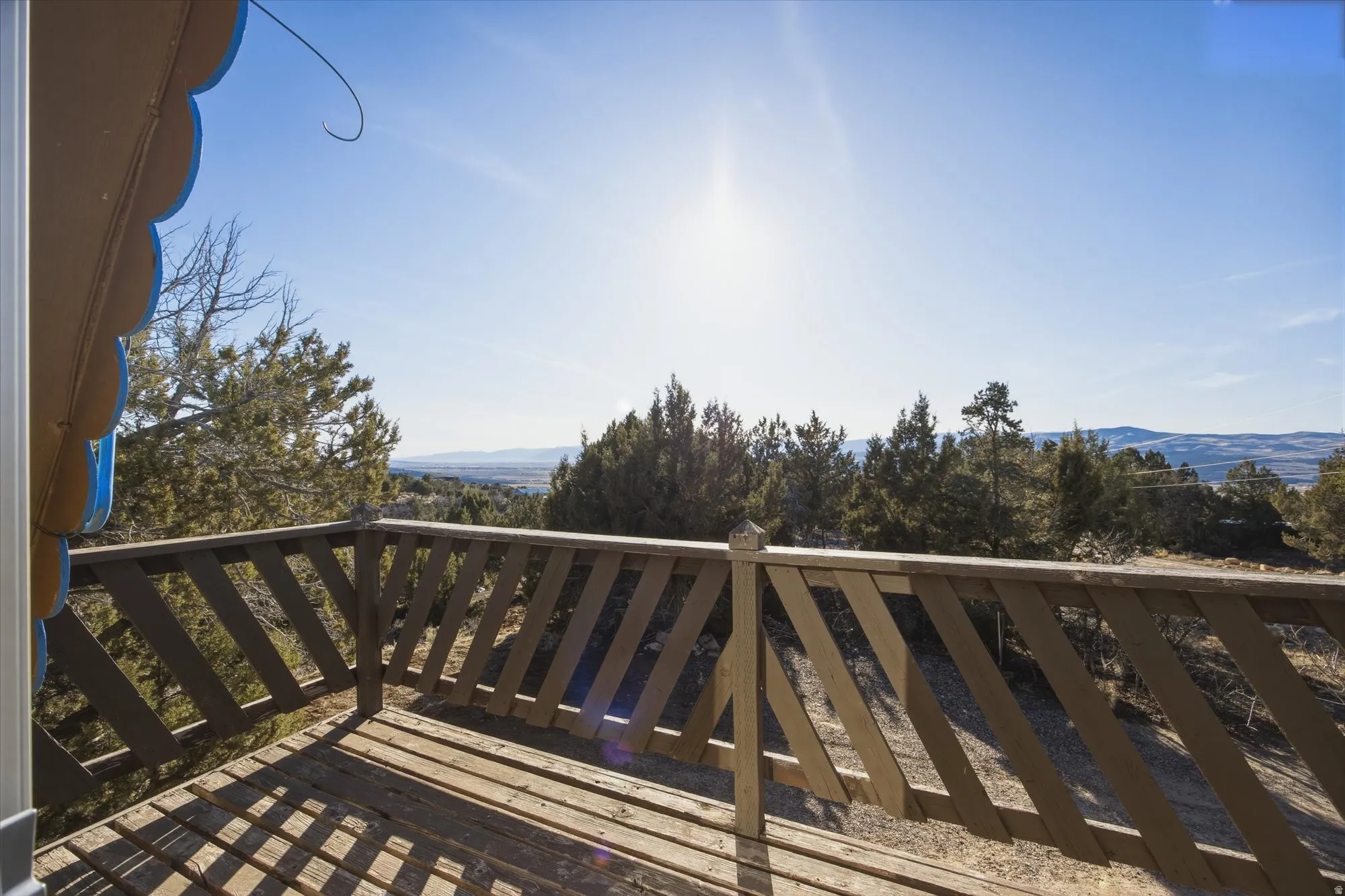 Deck with a mountain view