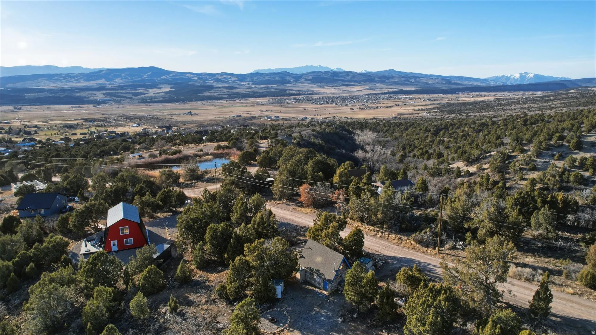 Drone / aerial view of mountains