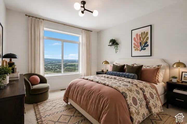 Expansive picture window showcasing surrounding scenery