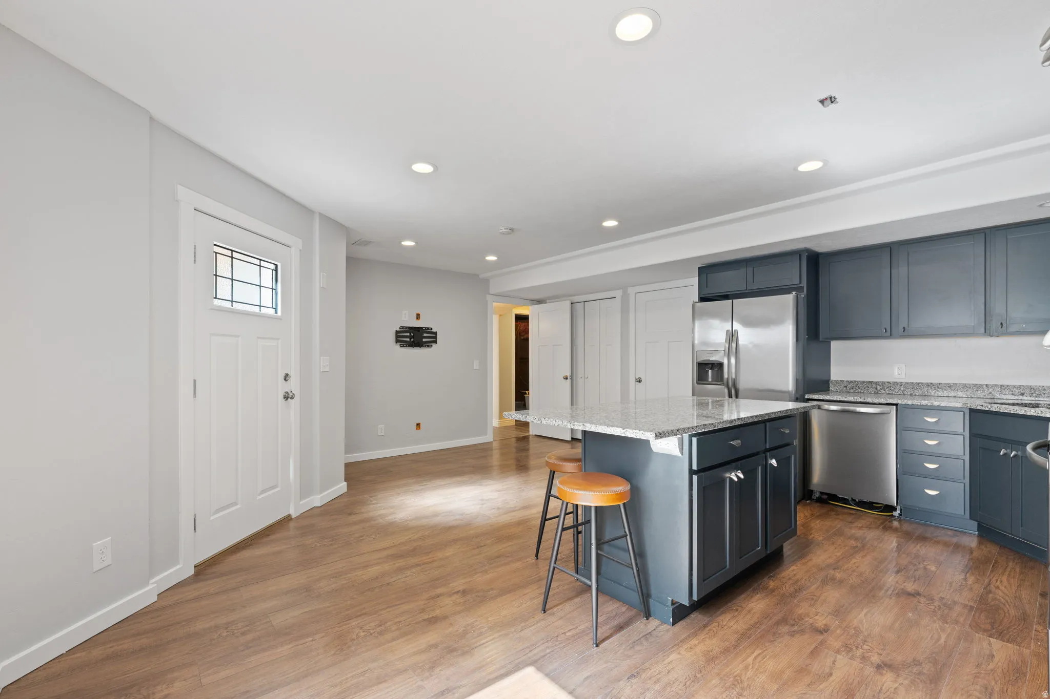 2nd Kitchen/ living room in basement apartment with outside private entrance