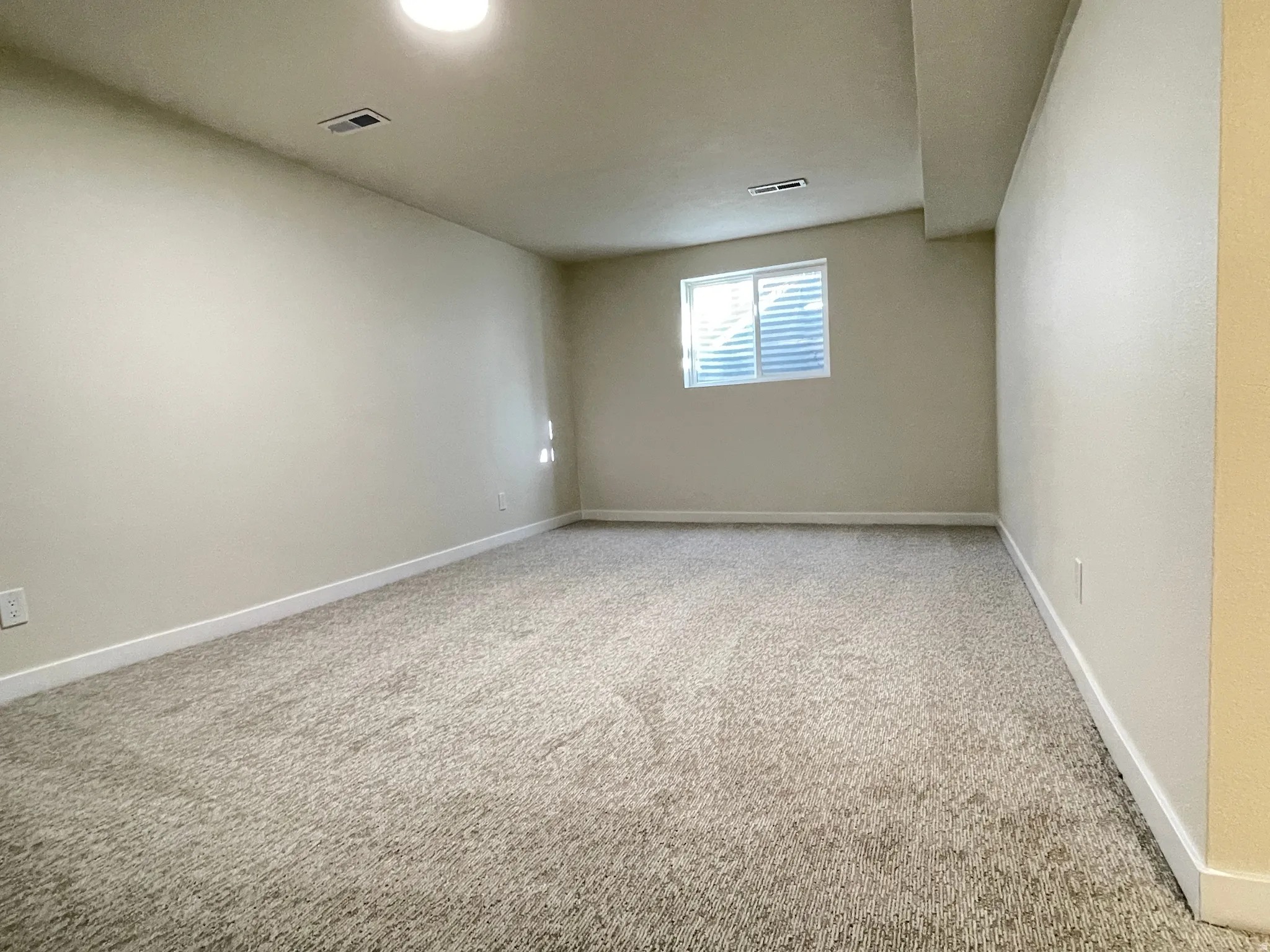 nicely carpeted family room.
