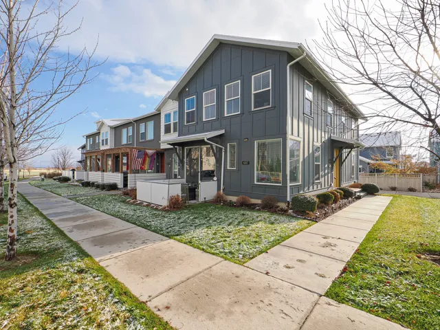 View of front of property featuring board and batten siding