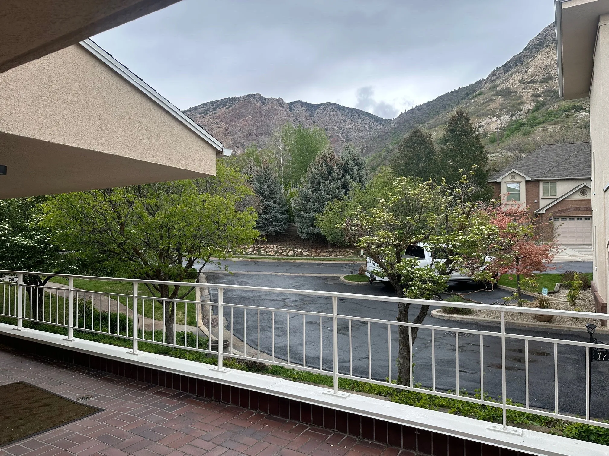 Mountain backdrop from large patio