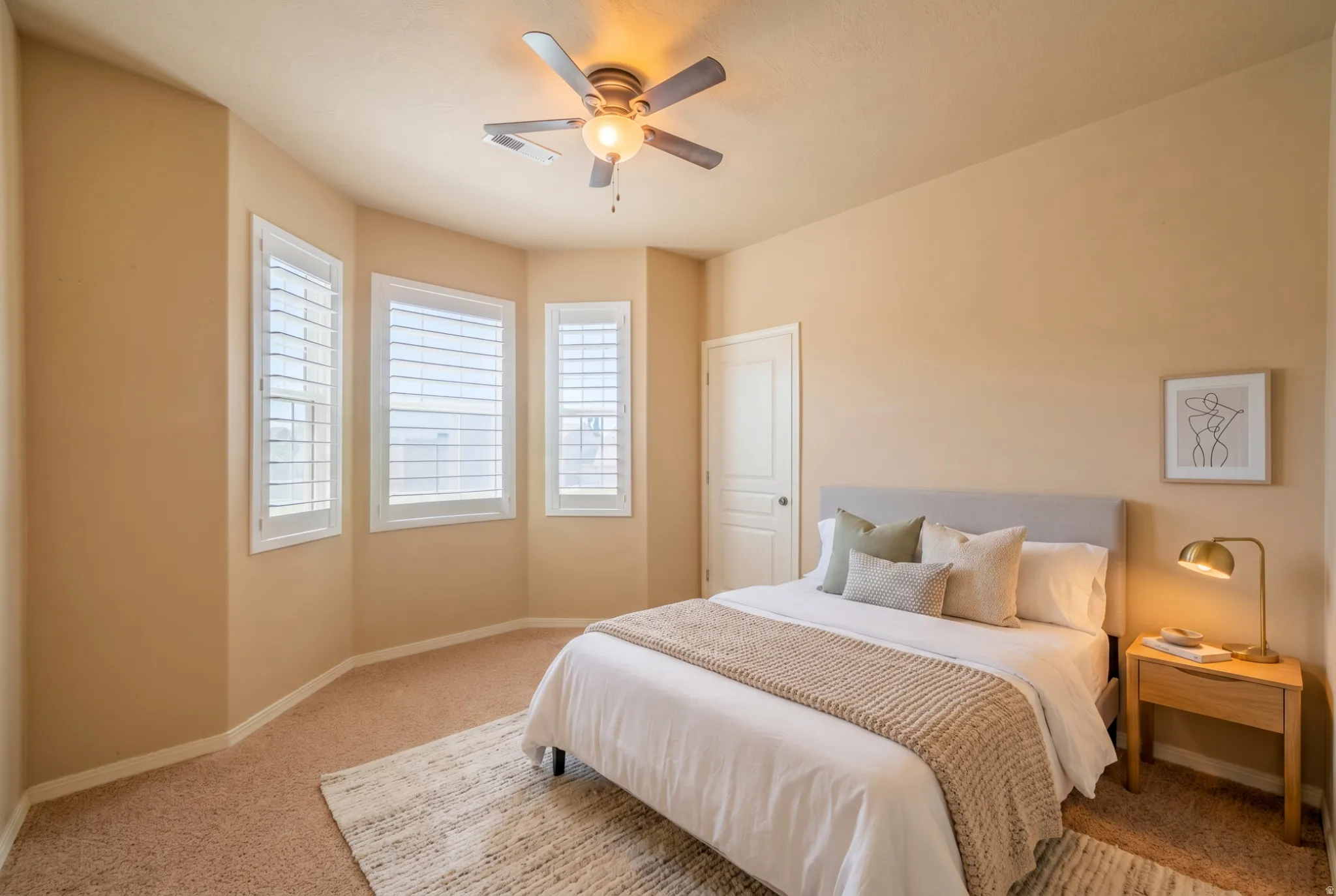 Virtually staged second bedroom