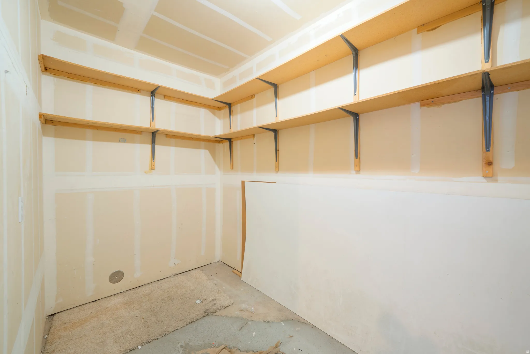 Large storage room off of two-car garage