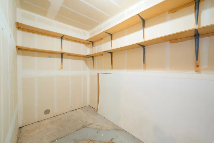 Large storage room off of two-car garage