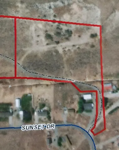 Property Map. Illustrating the boundaries and a designated thoroughfare for the property