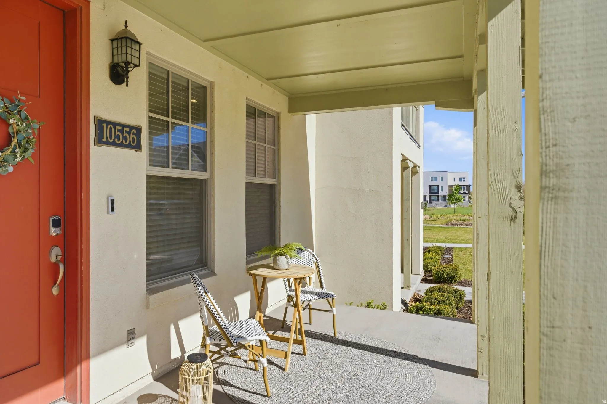 Sitting on your front porch saying 'howdy' to all your new neighbors!