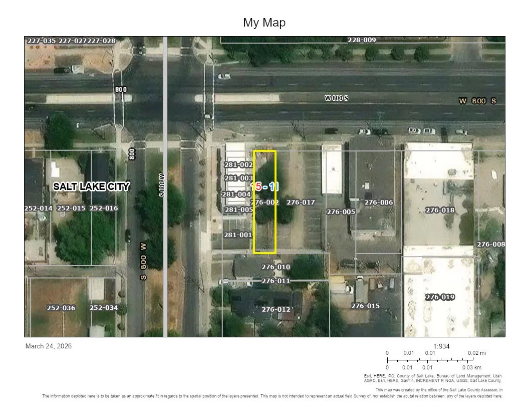 Property Map. Depicting the property's location and parcel identification within a larger area